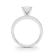 Couture Diamond Eng-Ring Round Diamond Engagement Ring in 10K/14K gold and platinum with certified lab-grown or natural diamonds