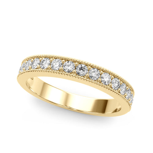 1/4 Dia Tw Half Eternity Ring in 10K/14K gold and platinum with certified lab-grown or natural diamonds