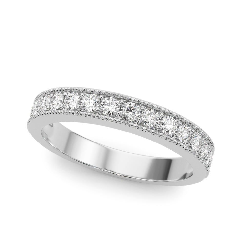 1/4 Dia Tw Half Eternity Ring in Gold & Platinum
