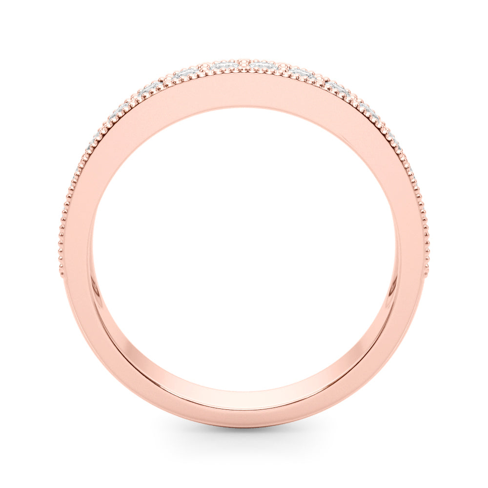1/4 Dia Tw Half Eternity Ring in Gold & Platinum