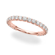 Contemporary Prong Set Bracelets Half Eternity Ring in Gold & Platinum