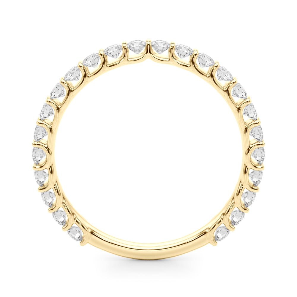 Prong Set Half Eternity Ring in Gold & Platinum