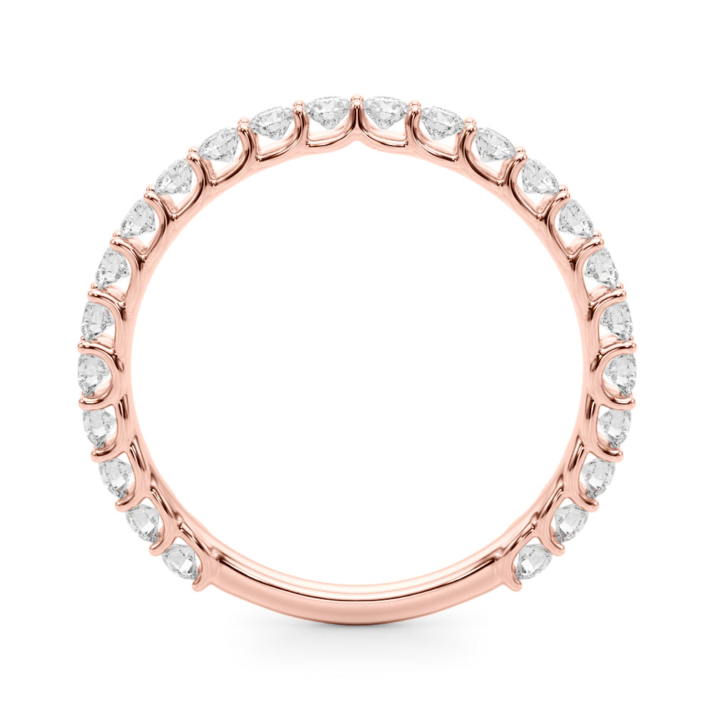 Prong Set Half Eternity Ring in Gold & Platinum