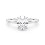 Heirloom Hidden Halo Oval Engagement Ring Oval Diamond Engagement Ring in 10K/14K gold and platinum with certified lab-grown or natural diamonds
