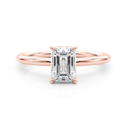Luxe Hidden Halo Ec Engagement Ring Emerald Diamond Engagement Ring in 10K/14K gold and platinum with certified lab-grown or natural diamonds
