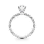 Signature Pave Engagement Ring Round Diamond Engagement Ring in 10K/14K gold and platinum with certified lab-grown or natural diamonds