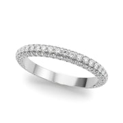 Multirow PavÃ£Â© Half Eternity Ring in Gold & Platinum