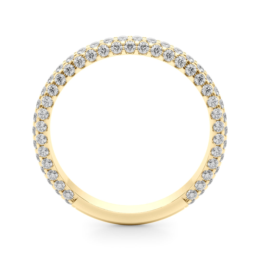 Multirow PavÃ£Â© Half Eternity Ring in Gold & Platinum