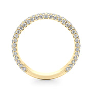 Multirow PavÃ£Â© Half Eternity Ring in Gold & Platinum