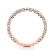 Multirow PavÃ£Â© Half Eternity Ring in Gold & Platinum