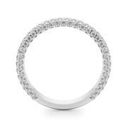 Multirow PavÃ£Â© Half Eternity Ring in Gold & Platinum
