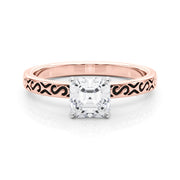Majestic Solitaire Round Diamond Engagement Ring in 10K/14K gold and platinum with certified lab-grown or natural diamonds