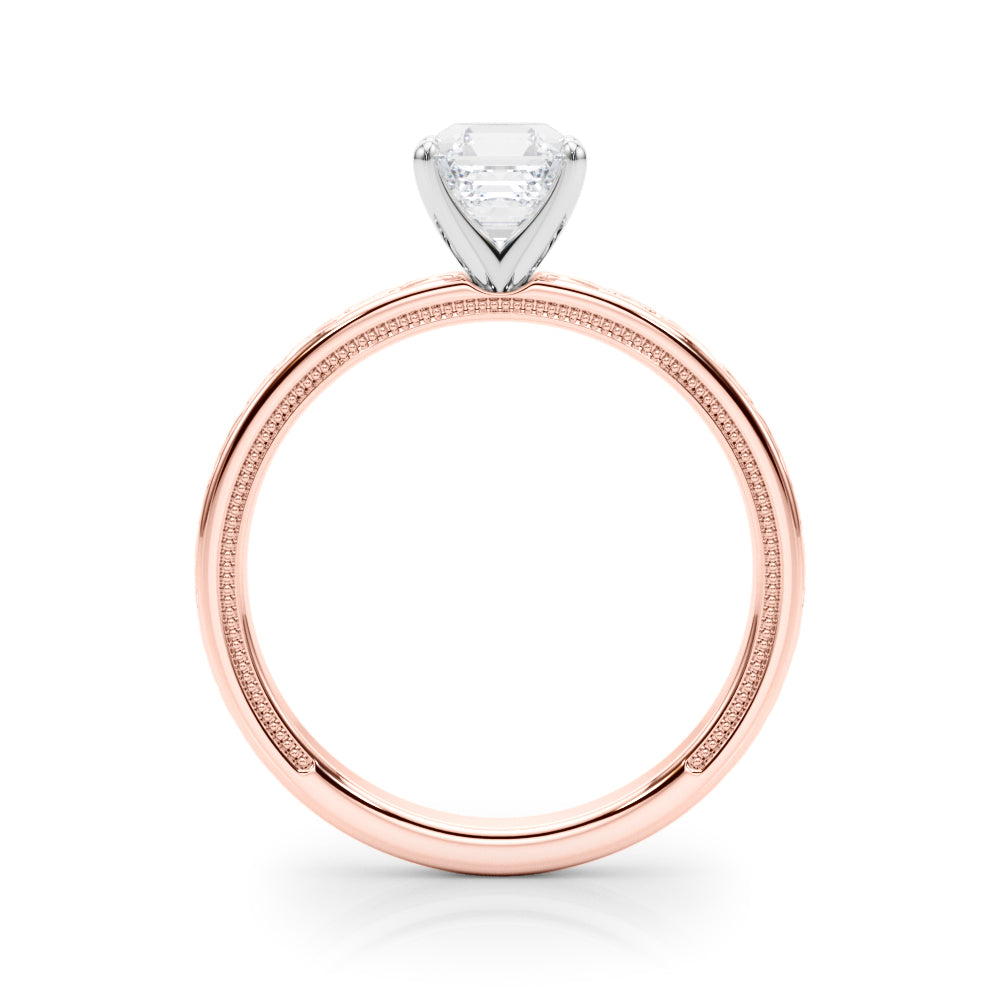 Majestic Solitaire Round Diamond Engagement Ring in 10K/14K gold and platinum with certified lab-grown or natural diamonds
