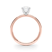 Majestic Solitaire Round Diamond Engagement Ring in 10K/14K gold and platinum with certified lab-grown or natural diamonds