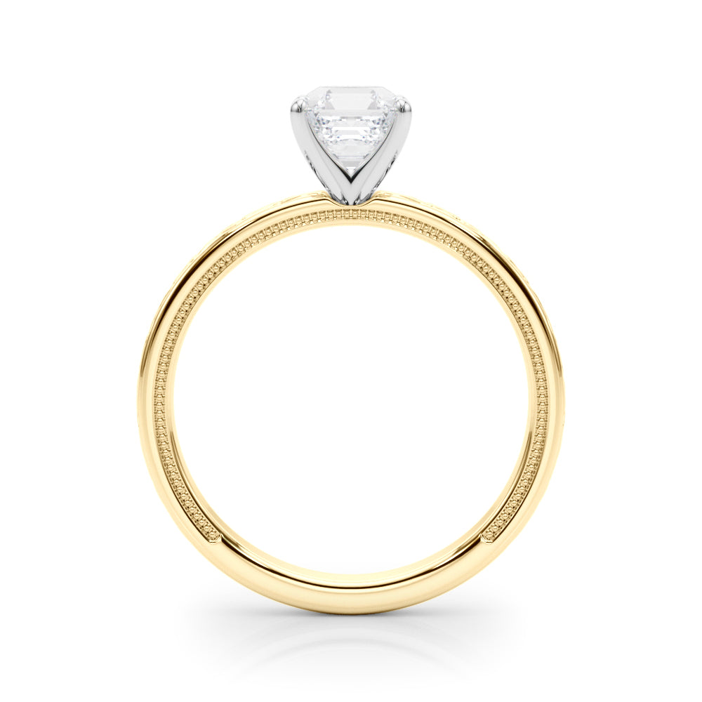 Majestic Solitaire Round Diamond Engagement Ring in 10K/14K gold and platinum with certified lab-grown or natural diamonds