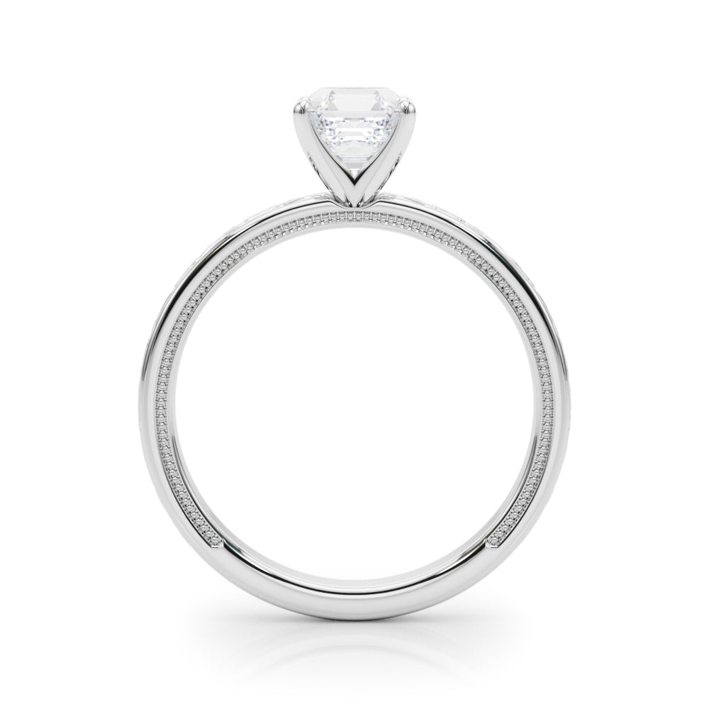 Majestic Solitaire Round Diamond Engagement Ring in 10K/14K gold and platinum with certified lab-grown or natural diamonds