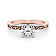 Majestic Solitaire Round Diamond Engagement Ring in 10K/14K gold and platinum with certified lab-grown or natural diamonds