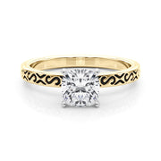 Majestic Solitaire Round Diamond Engagement Ring in 10K/14K gold and platinum with certified lab-grown or natural diamonds