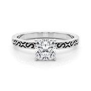 Majestic Solitaire Round Diamond Engagement Ring in 10K/14K gold and platinum with certified lab-grown or natural diamonds