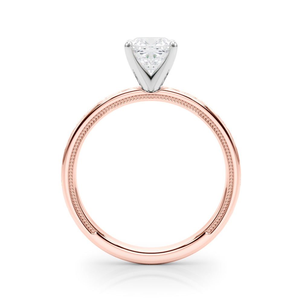Majestic Solitaire Round Diamond Engagement Ring in 10K/14K gold and platinum with certified lab-grown or natural diamonds
