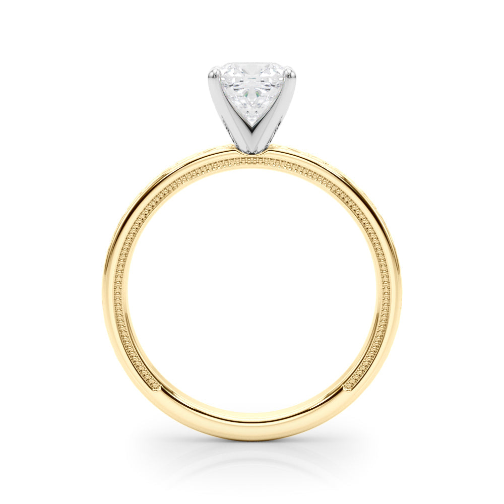 Majestic Solitaire Round Diamond Engagement Ring in 10K/14K gold and platinum with certified lab-grown or natural diamonds