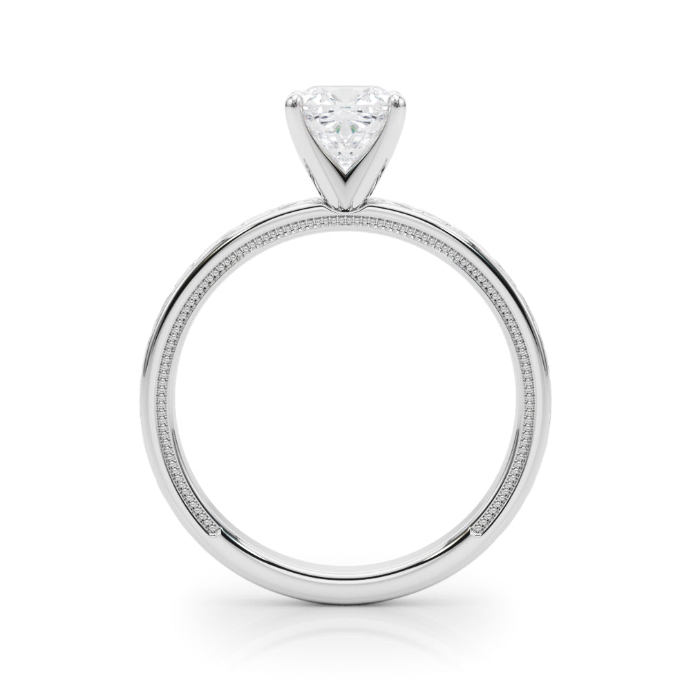 Majestic Solitaire Round Diamond Engagement Ring in 10K/14K gold and platinum with certified lab-grown or natural diamonds
