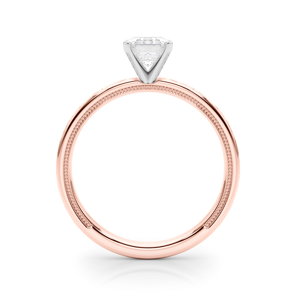 Majestic Solitaire Round Diamond Engagement Ring in 10K/14K gold and platinum with certified lab-grown or natural diamonds