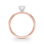 Majestic Solitaire Round Diamond Engagement Ring in 10K/14K gold and platinum with certified lab-grown or natural diamonds