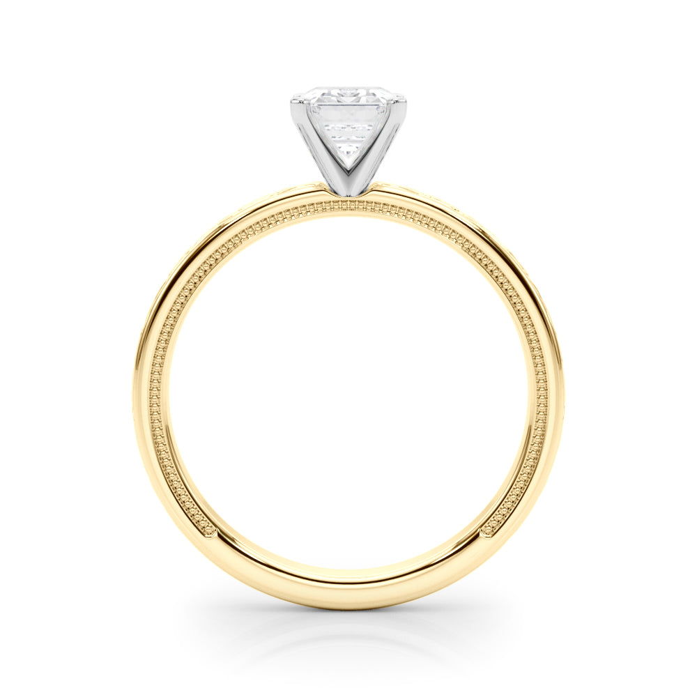 Majestic Solitaire Round Diamond Engagement Ring in 10K/14K gold and platinum with certified lab-grown or natural diamonds