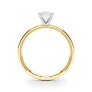 Majestic Solitaire Round Diamond Engagement Ring in 10K/14K gold and platinum with certified lab-grown or natural diamonds