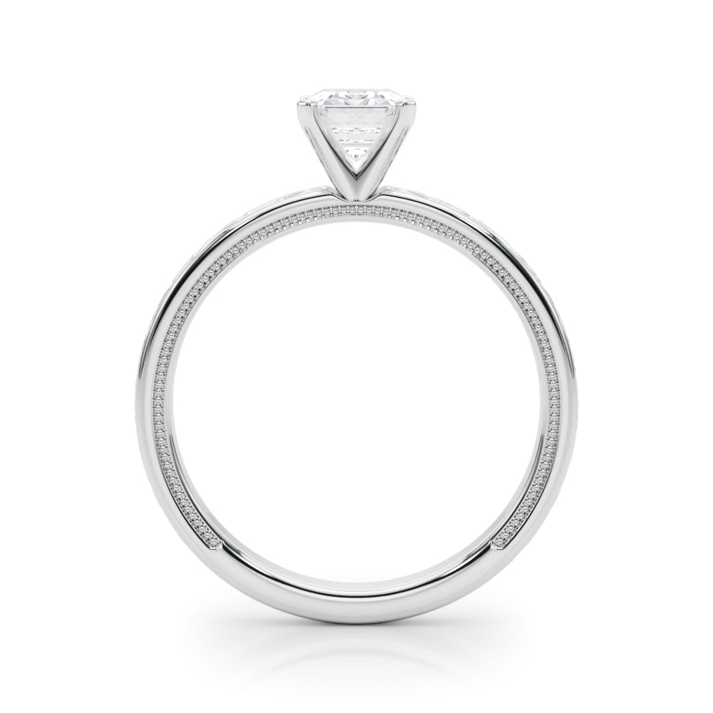 Majestic Solitaire Round Diamond Engagement Ring in 10K/14K gold and platinum with certified lab-grown or natural diamonds