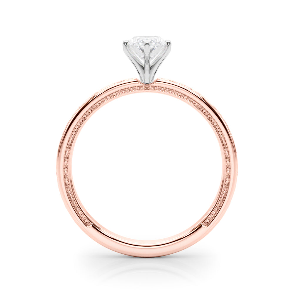 Majestic Solitaire Round Diamond Engagement Ring in 10K/14K gold and platinum with certified lab-grown or natural diamonds