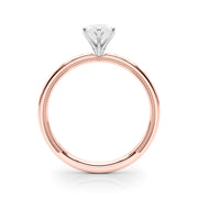 Majestic Solitaire Round Diamond Engagement Ring in 10K/14K gold and platinum with certified lab-grown or natural diamonds
