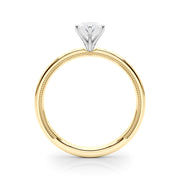 Majestic Solitaire Round Diamond Engagement Ring in 10K/14K gold and platinum with certified lab-grown or natural diamonds