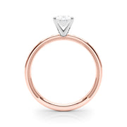Majestic Solitaire Round Diamond Engagement Ring in 10K/14K gold and platinum with certified lab-grown or natural diamonds