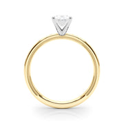 Majestic Solitaire Round Diamond Engagement Ring in 10K/14K gold and platinum with certified lab-grown or natural diamonds