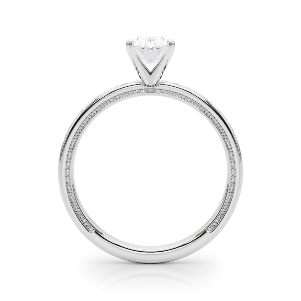Majestic Solitaire Round Diamond Engagement Ring in 10K/14K gold and platinum with certified lab-grown or natural diamonds