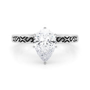 Majestic Solitaire Round Diamond Engagement Ring in 10K/14K gold and platinum with certified lab-grown or natural diamonds