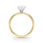 Majestic Solitaire Round Diamond Engagement Ring in 10K/14K gold and platinum with certified lab-grown or natural diamonds