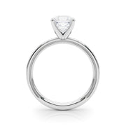 Sculpted Solitaire Round Diamond Engagement Ring in 10K/14K gold and platinum with certified lab-grown or natural diamonds