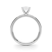 Sculpted Solitaire Round Diamond Engagement Ring in 10K/14K gold and platinum with certified lab-grown or natural diamonds
