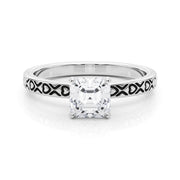 Couture Solitaire Round Diamond Engagement Ring in 10K/14K gold and platinum with certified lab-grown or natural diamonds