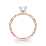 Couture Solitaire Round Diamond Engagement Ring in 10K/14K gold and platinum with certified lab-grown or natural diamonds