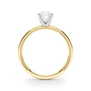 Couture Solitaire Round Diamond Engagement Ring in 10K/14K gold and platinum with certified lab-grown or natural diamonds