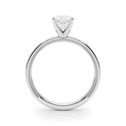Couture Solitaire Round Diamond Engagement Ring in 10K/14K gold and platinum with certified lab-grown or natural diamonds
