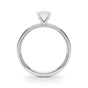 Couture Solitaire Round Diamond Engagement Ring in 10K/14K gold and platinum with certified lab-grown or natural diamonds