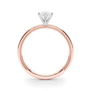 Couture Solitaire Round Diamond Engagement Ring in 10K/14K gold and platinum with certified lab-grown or natural diamonds