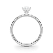 Couture Solitaire Round Diamond Engagement Ring in 10K/14K gold and platinum with certified lab-grown or natural diamonds
