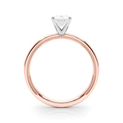 Couture Solitaire Round Diamond Engagement Ring in 10K/14K gold and platinum with certified lab-grown or natural diamonds