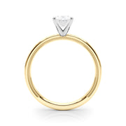Couture Solitaire Round Diamond Engagement Ring in 10K/14K gold and platinum with certified lab-grown or natural diamonds